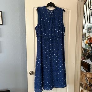 Boden maxi dress, gorgeous royal blue with polka dots. Size 16w